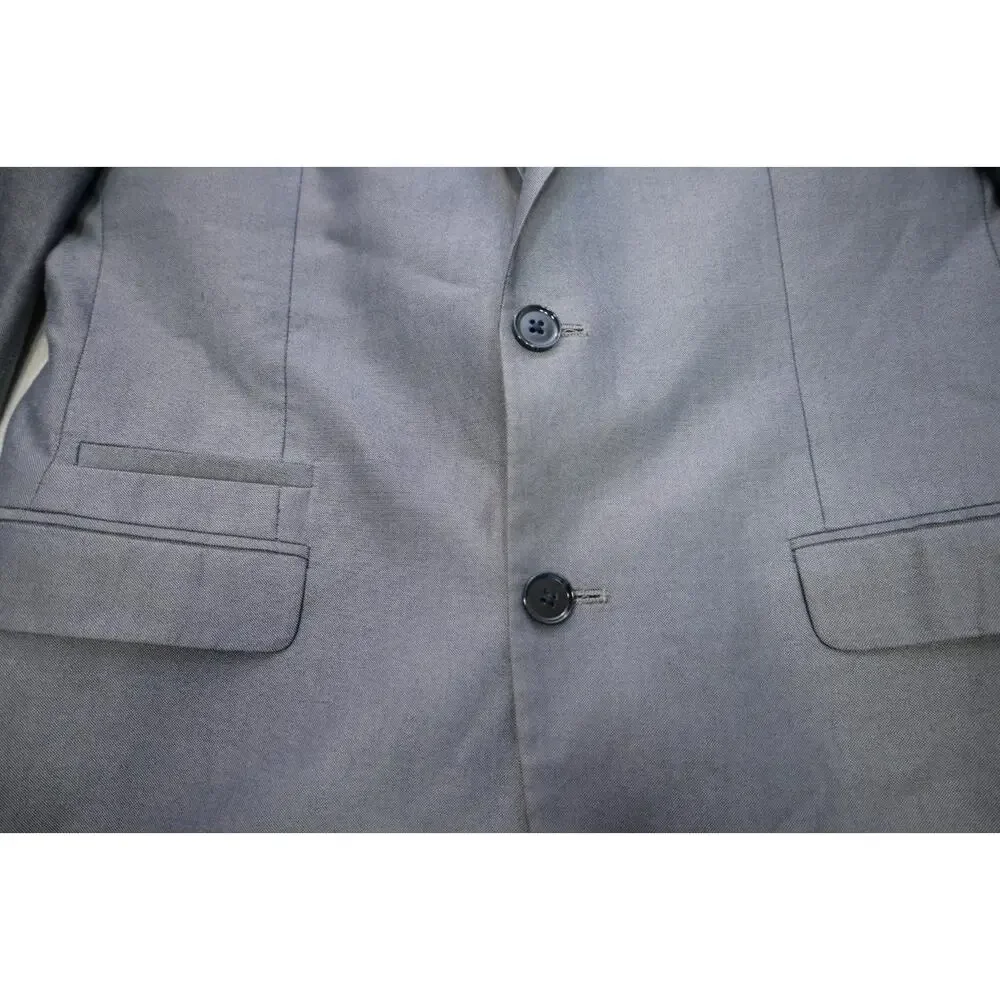 Express Photographer Slim Fit Gray‎ 2 Piece Suit Pants Jacket 32 x 30 38 R